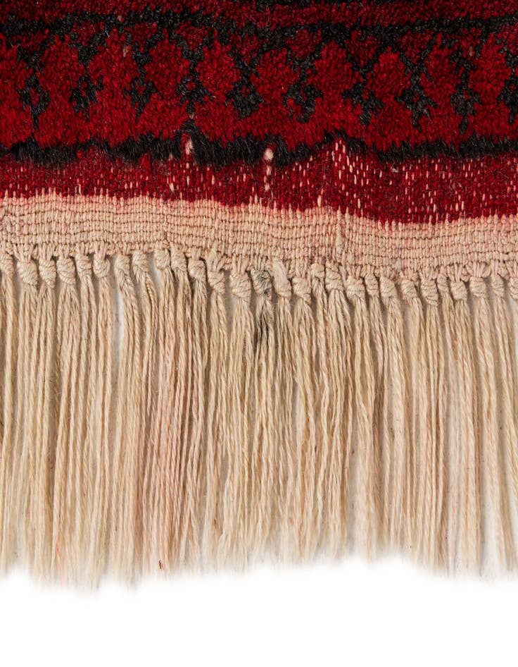 Detail image of  2' 10 x 3' 11  Hand Knotted Afghan Akhche Wool Rug