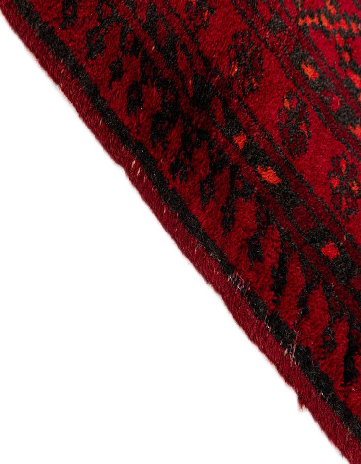 Detail image of  2' 10 x 3' 11  Hand Knotted Afghan Akhche Wool Rug