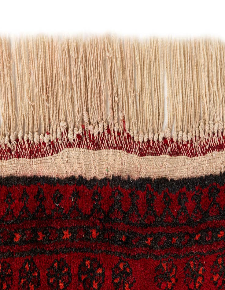 Detail image of  2' 10 x 3' 11  Hand Knotted Afghan Akhche Wool Rug