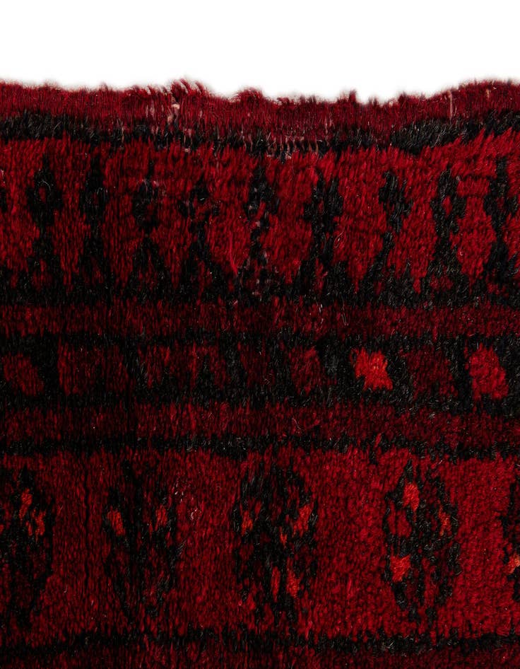 Detail image of  2' 10 x 3' 11  Hand Knotted Afghan Akhche Wool Rug