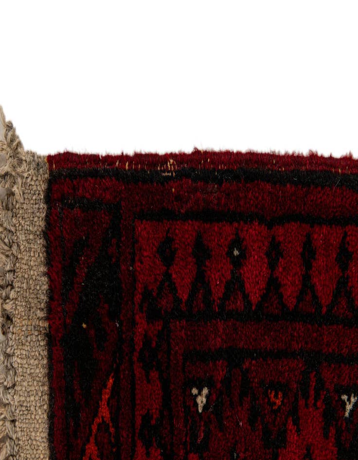 Detail image of  5' 3 x 6' 9  Hand Knotted Afghan Akhche Wool Rug