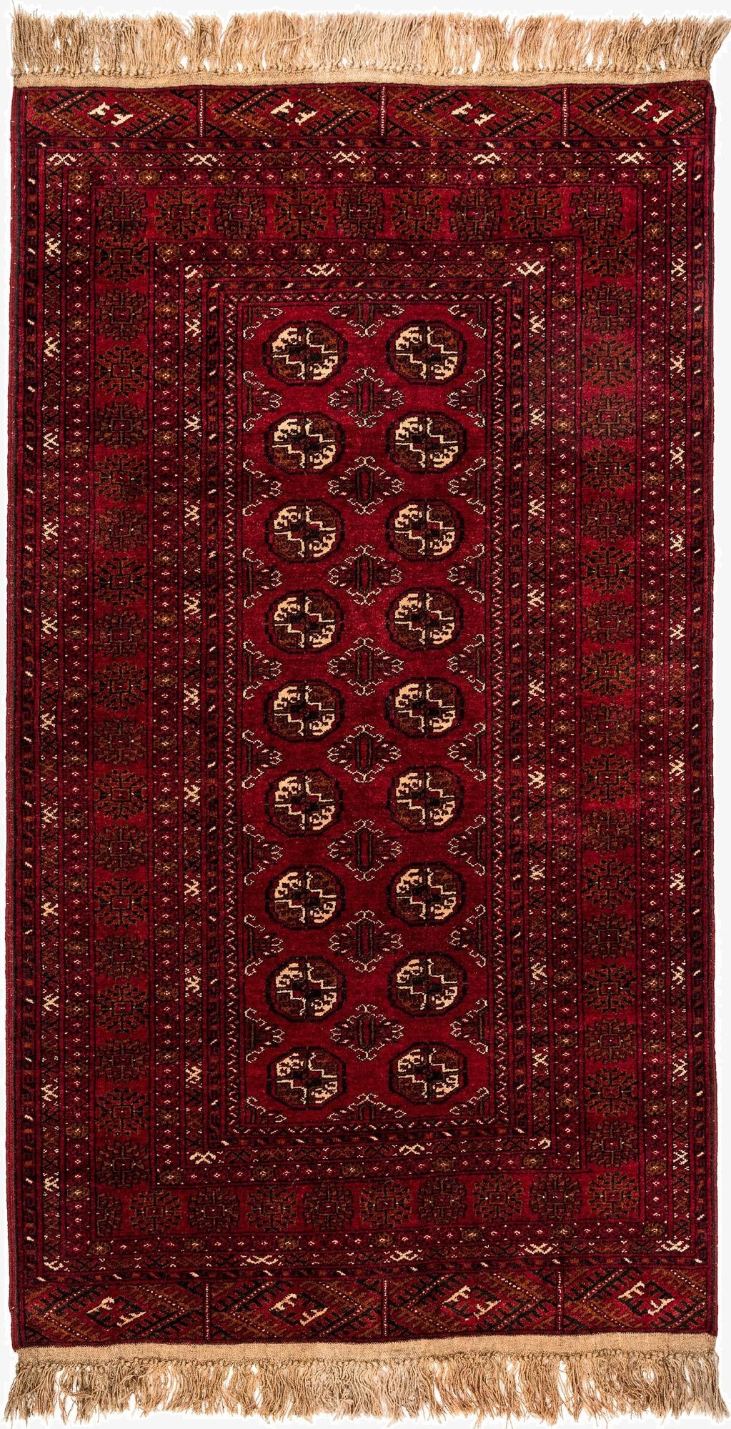  3' 5 x 6' 4  Hand Knotted Afghan Akhche Wool Rug