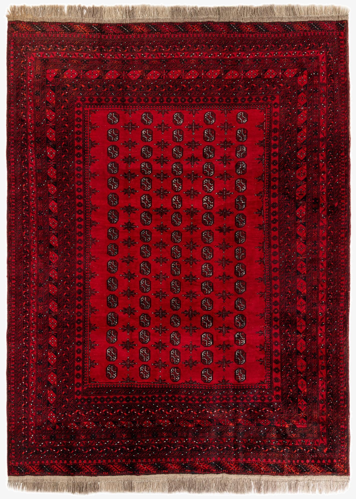 8' 4 x 11' 4  Hand Knotted Afghan Akhche Wool Rug