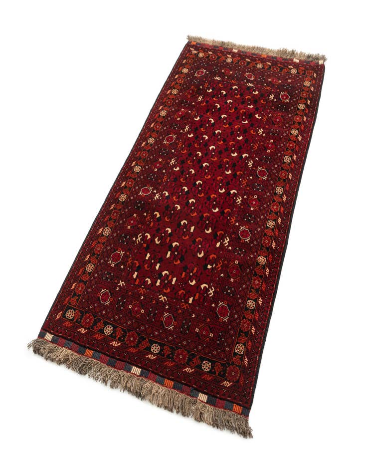 Detail image of  3' 6 x 6' 6  Hand Knotted Afghan Ersari Wool Rug