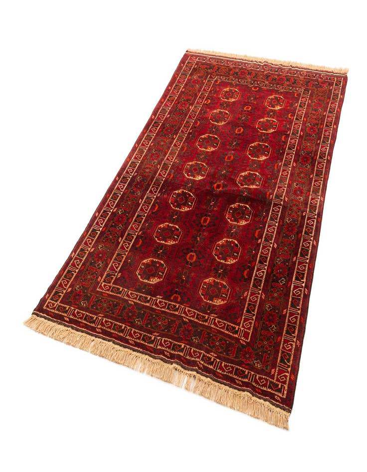 Detail image of  4' 9 x 7' 5  Hand Knotted Afghan Ersari Wool Rug