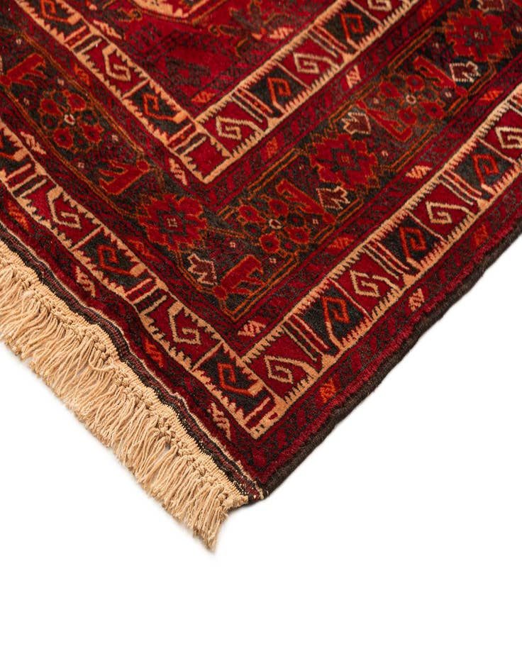 Detail image of  4' 9 x 7' 5  Hand Knotted Afghan Ersari Wool Rug