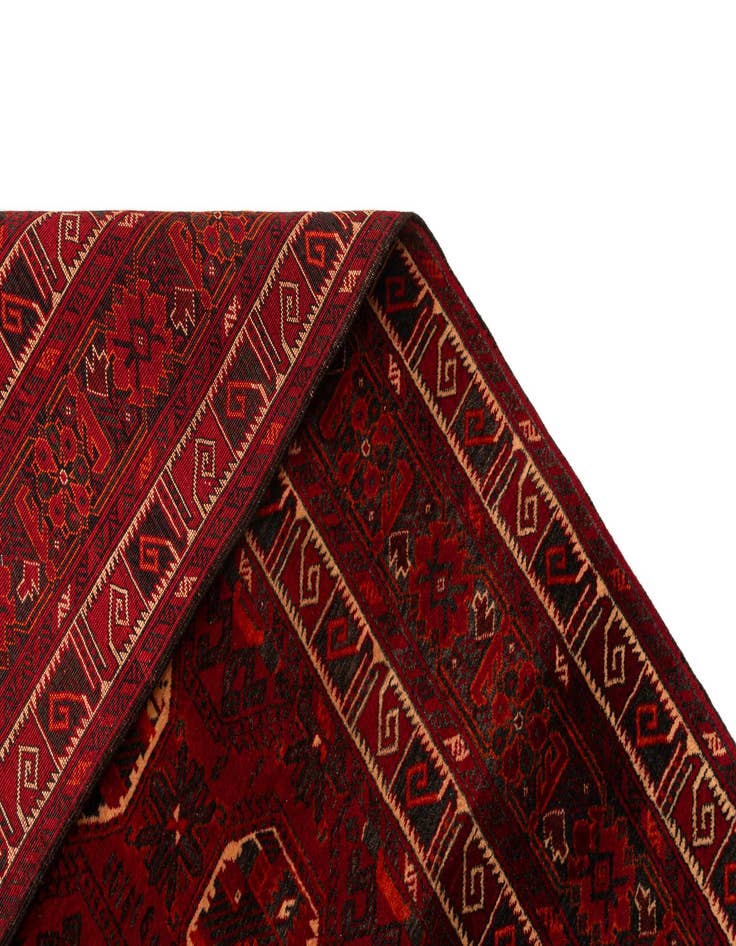 Detail image of  4' 9 x 7' 5  Hand Knotted Afghan Ersari Wool Rug