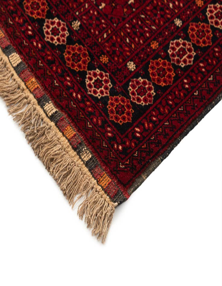 Detail image of  3' 6 x 6' 2  Hand Knotted Afghan Ersari Wool Rug