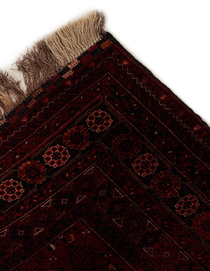 Detail image of  5' 3 x 7' 6  Hand Knotted Afghan Ersari Oriental Wool Rug
