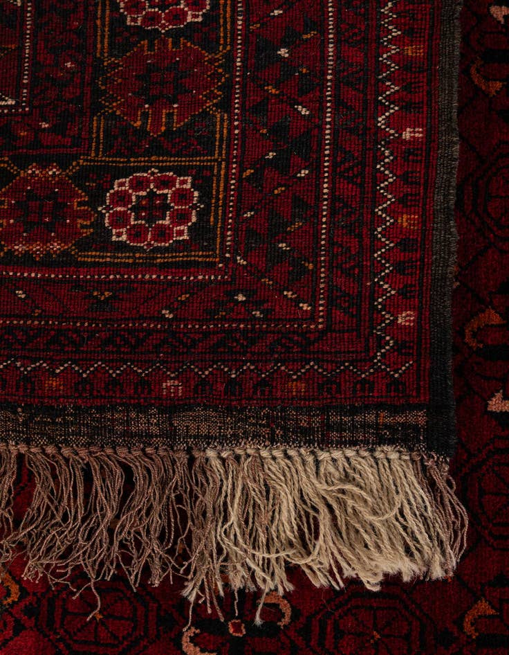 Detail image of  5' 3 x 7' 6  Hand Knotted Afghan Ersari Oriental Wool Rug
