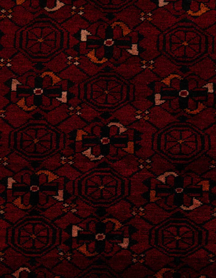 Detail image of  5' 3 x 7' 6  Hand Knotted Afghan Ersari Oriental Wool Rug