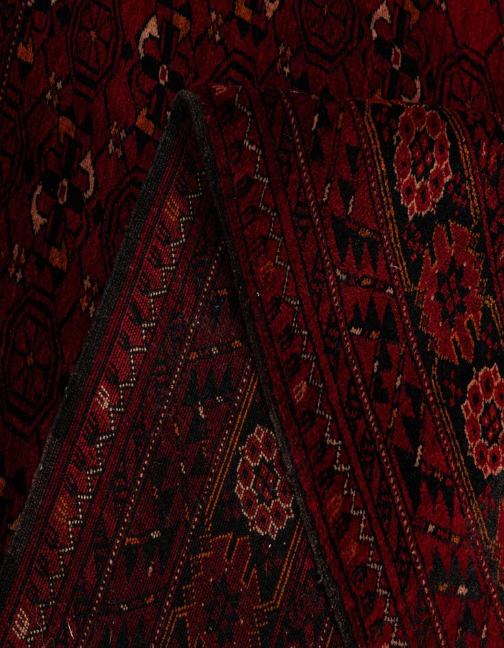 Detail image of  5' 3 x 7' 6  Hand Knotted Afghan Ersari Oriental Wool Rug