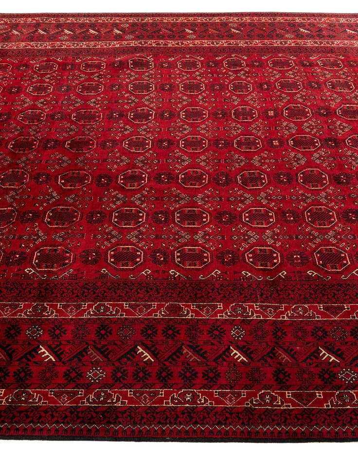 Detail image of  8' 1 x 11' 4  Hand Knotted Afghan Ersari Rug