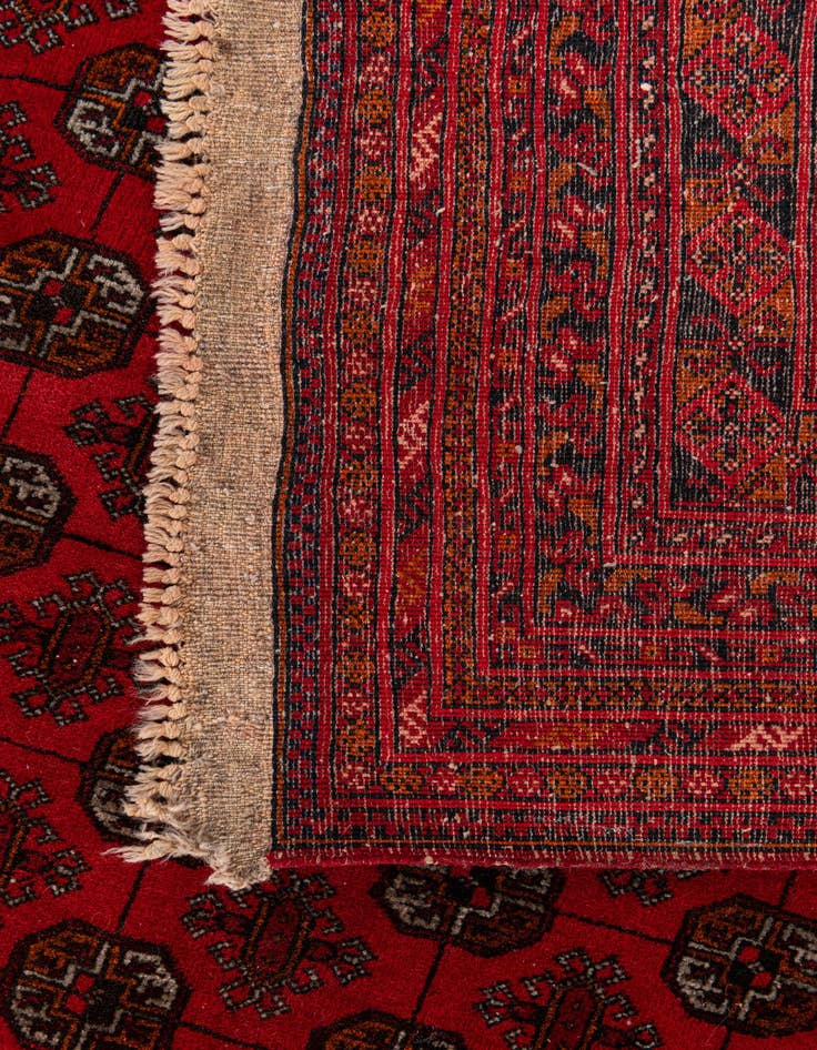 Detail image of  6' 7 x 9' 10  Hand Knotted Afghan Ersari Wool Rug