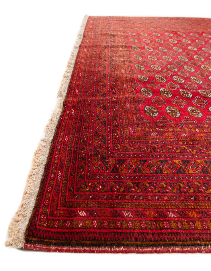 Detail image of  6' 7 x 9' 10  Hand Knotted Afghan Ersari Wool Rug