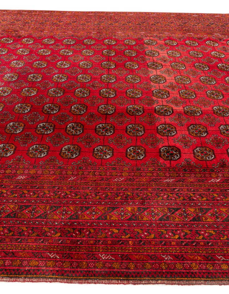 Detail image of  6' 7 x 9' 10  Hand Knotted Afghan Ersari Wool Rug