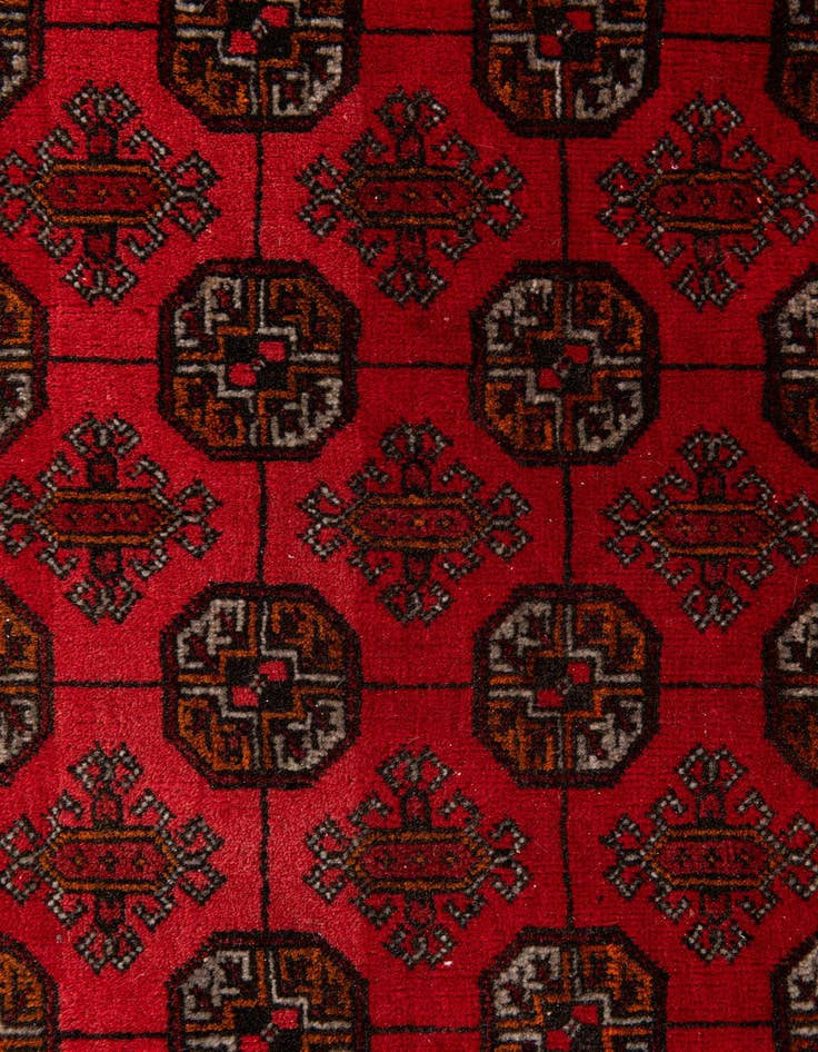 Detail image of  6' 7 x 9' 10  Hand Knotted Afghan Ersari Wool Rug