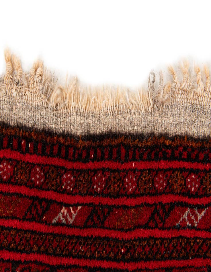 Detail image of  6' 7 x 9' 10  Hand Knotted Afghan Ersari Wool Rug