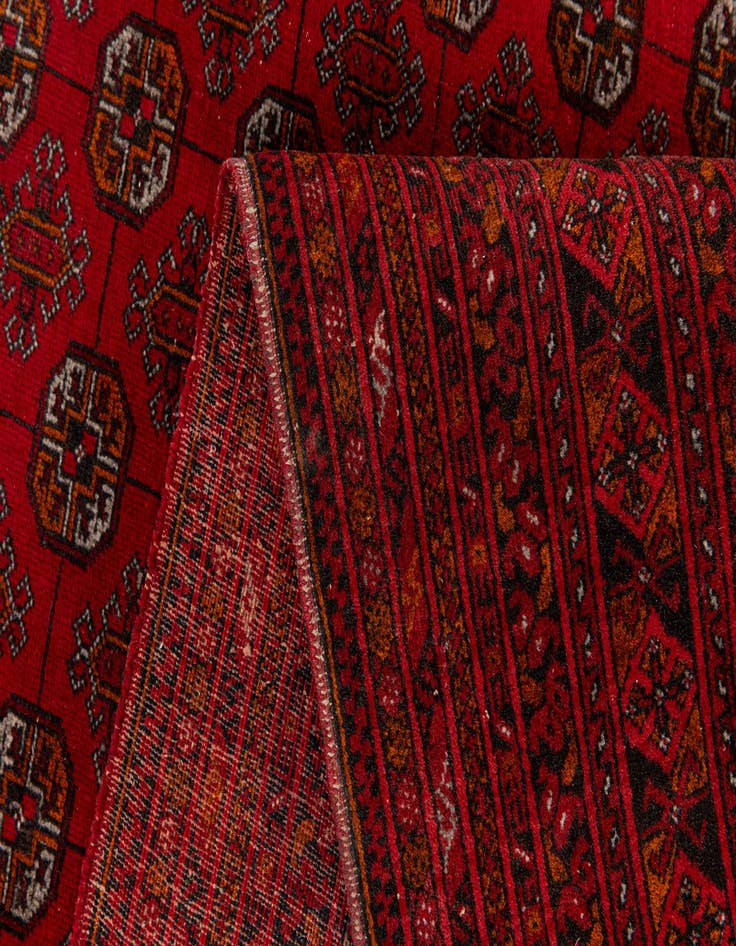 Detail image of  6' 7 x 9' 10  Hand Knotted Afghan Ersari Wool Rug