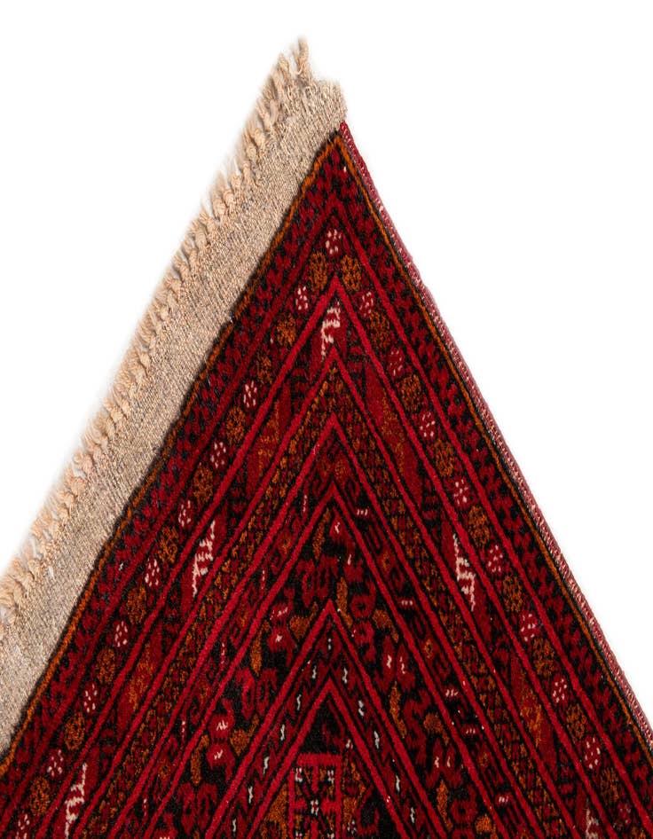 Detail image of  6' 7 x 9' 10  Hand Knotted Afghan Ersari Wool Rug