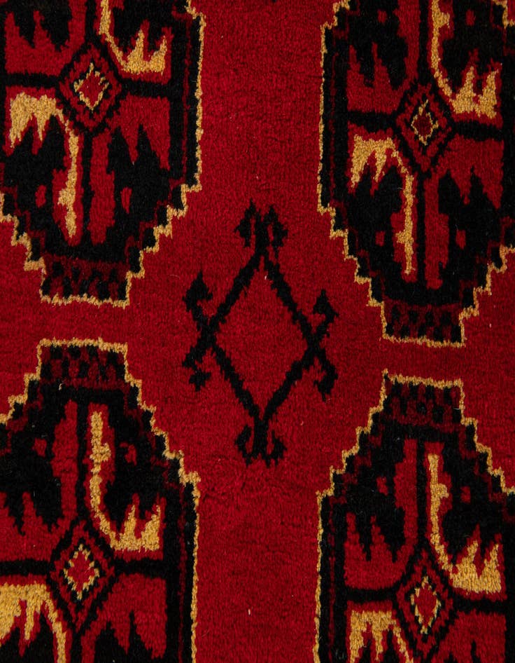 Detail image of  3' 5 x 6' 1  Hand Knotted Afghan Ersari Wool Rug