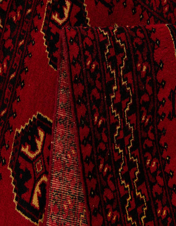 Detail image of  3' 5 x 6' 1  Hand Knotted Afghan Ersari Wool Rug