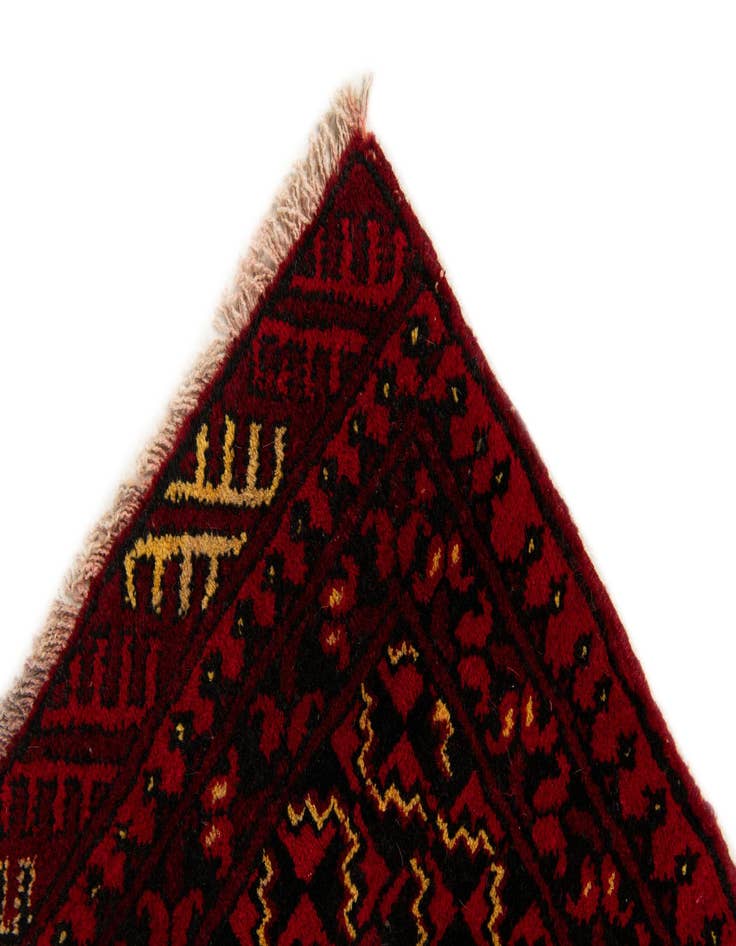 Detail image of  3' 5 x 6' 1  Hand Knotted Afghan Ersari Wool Rug