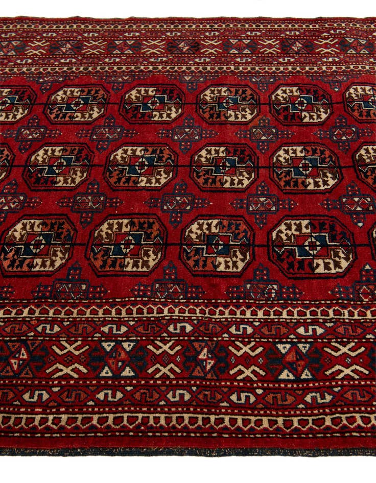 Detail image of  4' 10 x 6' 4  Hand Knotted Afghan Ersari Oriental Wool Rug