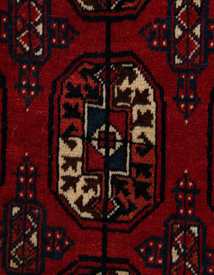 Detail image of  4' 10 x 6' 4  Hand Knotted Afghan Ersari Oriental Wool Rug