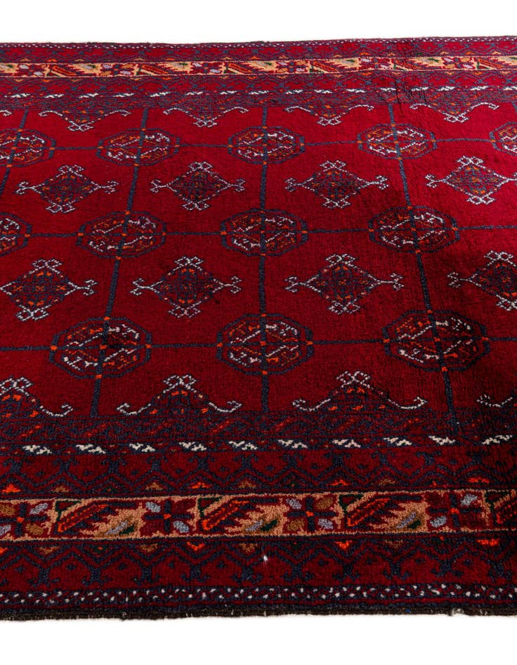 Detail image of  3' 7 x 6' 4  Hand Knotted Afghan Ersari Oriental Wool Rug