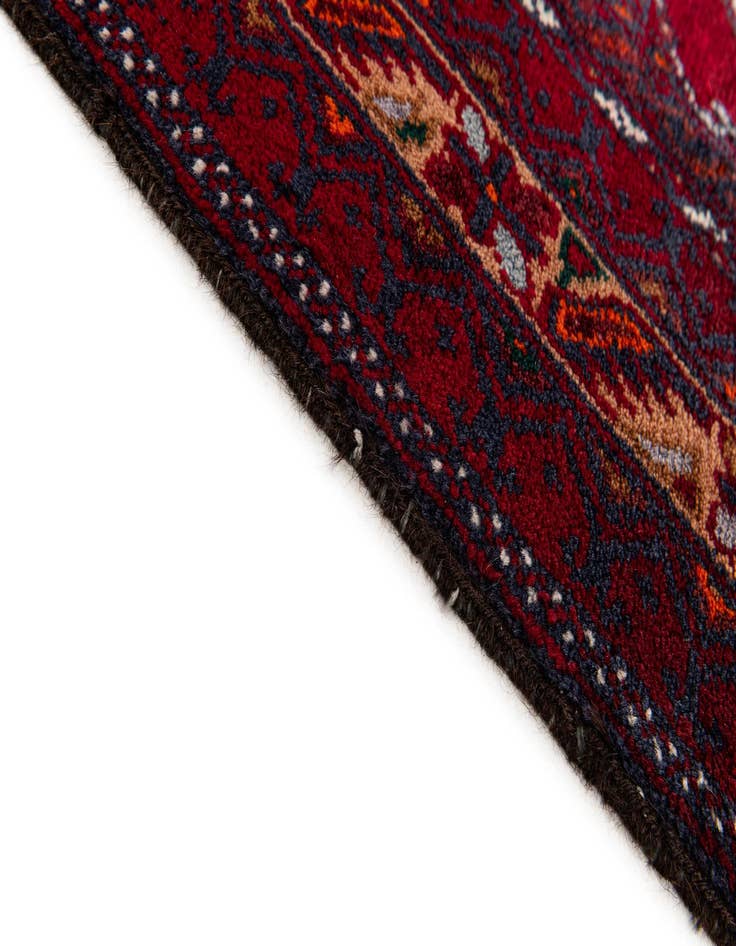 Detail image of  3' 7 x 6' 4  Hand Knotted Afghan Ersari Oriental Wool Rug