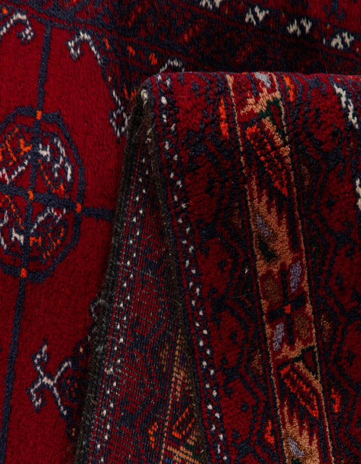 Detail image of  3' 7 x 6' 4  Hand Knotted Afghan Ersari Oriental Wool Rug