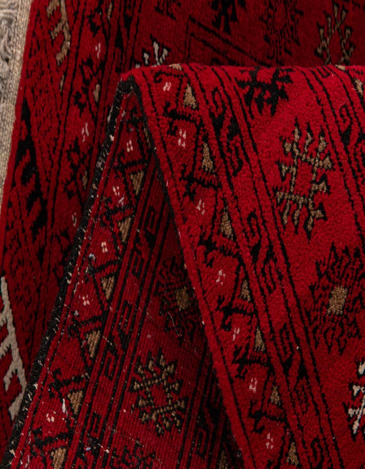 Detail image of  2' 6 x 3' 9  Hand Knotted Afghan Ersari Wool Rug