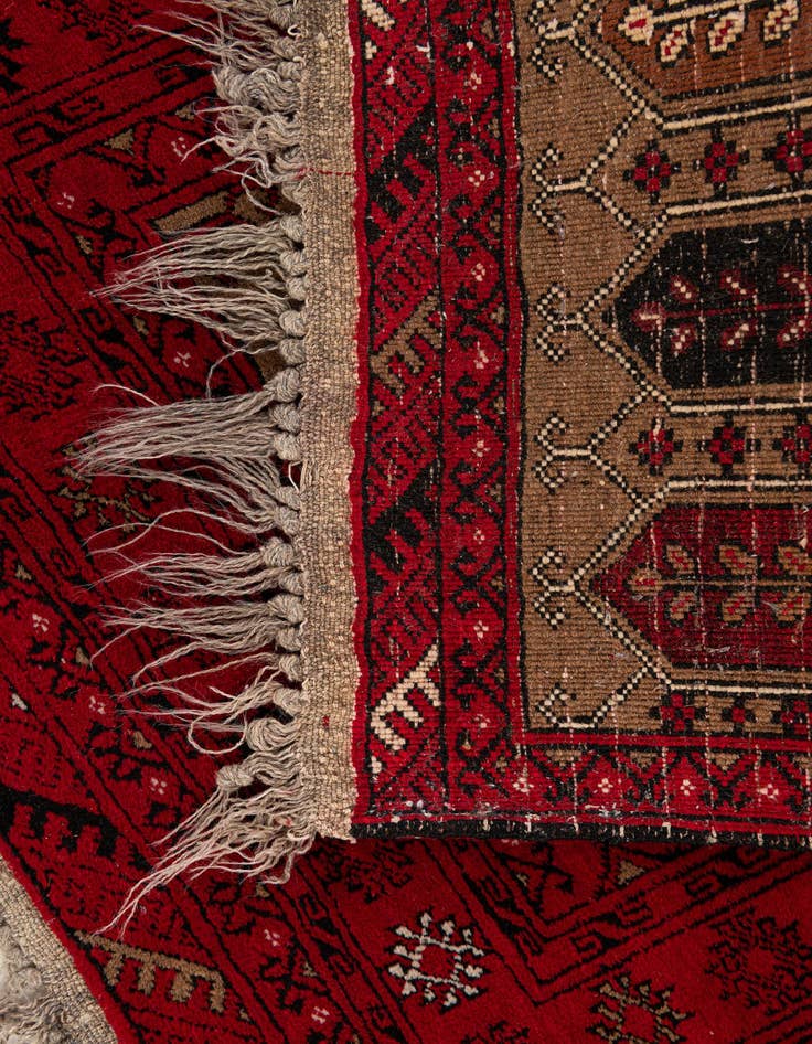 Detail image of  2' 6 x 3' 9  Hand Knotted Afghan Ersari Wool Rug