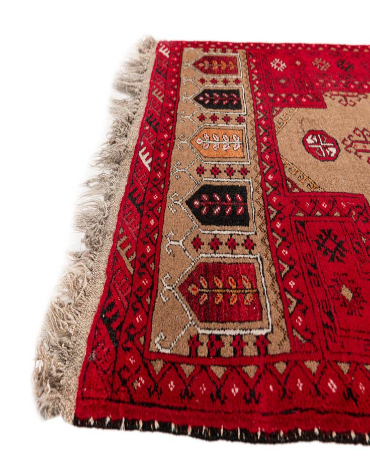 Detail image of  2' 6 x 3' 9  Hand Knotted Afghan Ersari Wool Rug