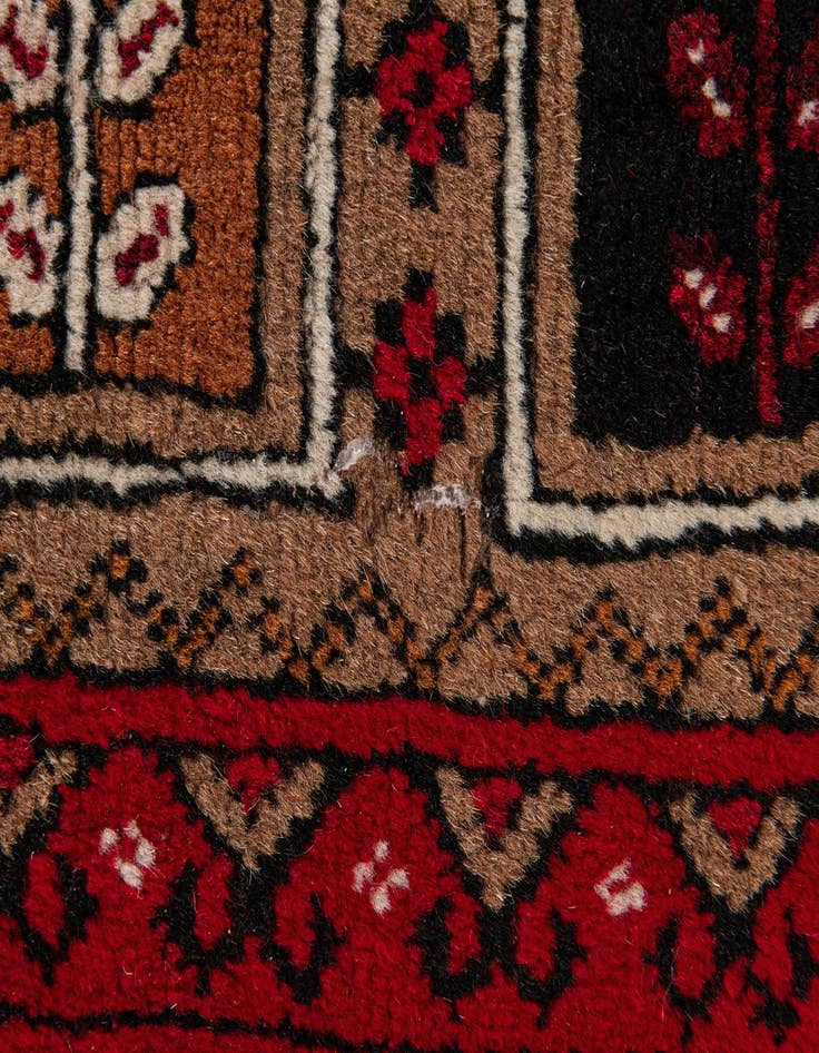 Detail image of  2' 6 x 3' 9  Hand Knotted Afghan Ersari Wool Rug