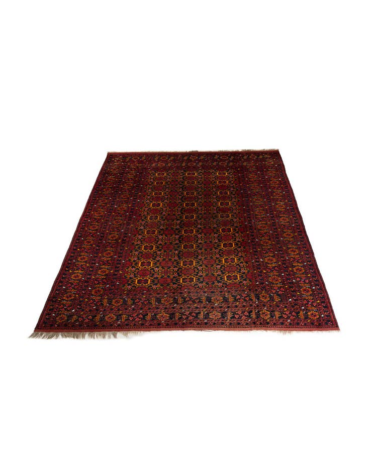 Detail image of  10' 4 x 13'  Hand Knotted Afghan Ersari Wool Rug