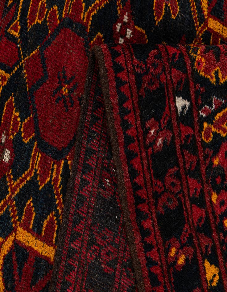 Detail image of  10' 4 x 13'  Hand Knotted Afghan Ersari Wool Rug