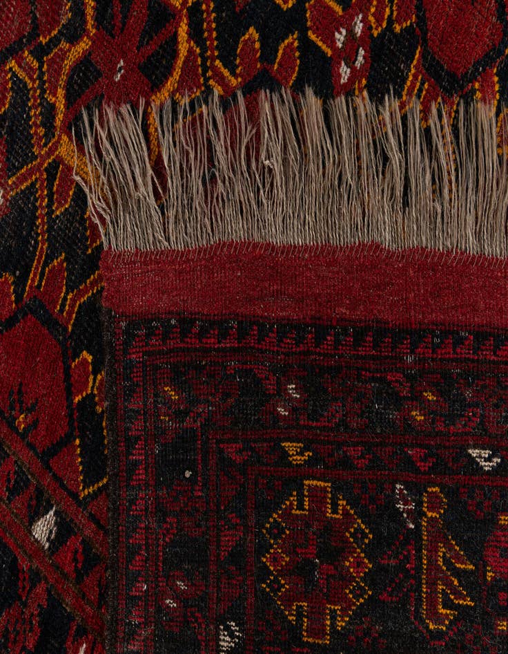 Detail image of  10' 4 x 13'  Hand Knotted Afghan Ersari Wool Rug