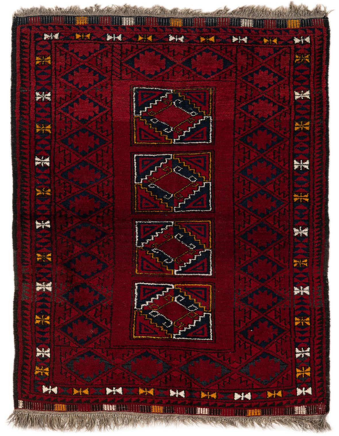 Primary image  3' 2 x 5' 5  Hand Knotted Afghan Ersari Wool Rug