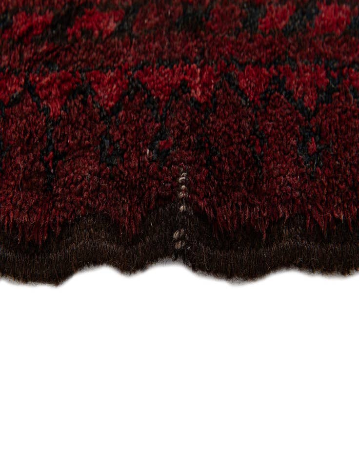 Detail image of  4' 2 x 5' 3  Hand Knotted Afghan Ersari Wool Rug