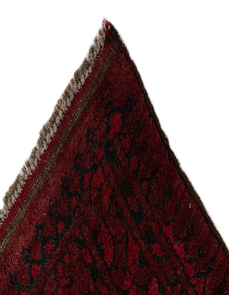 Detail image of  4' 2 x 5' 3  Hand Knotted Afghan Ersari Wool Rug