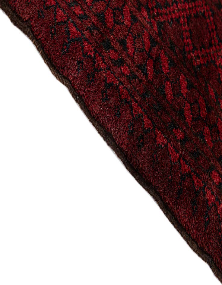 Detail image of  4' 2 x 5' 3  Hand Knotted Afghan Ersari Wool Rug