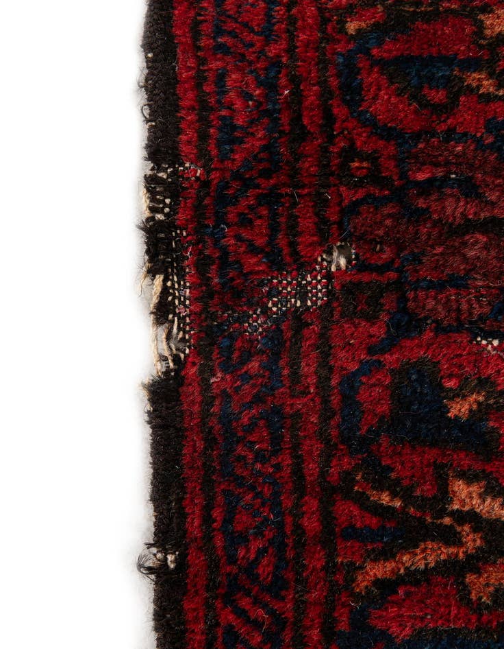 Detail image of  2' 9 x 4' 4  Hand Knotted Afghan Ersari Wool Rug