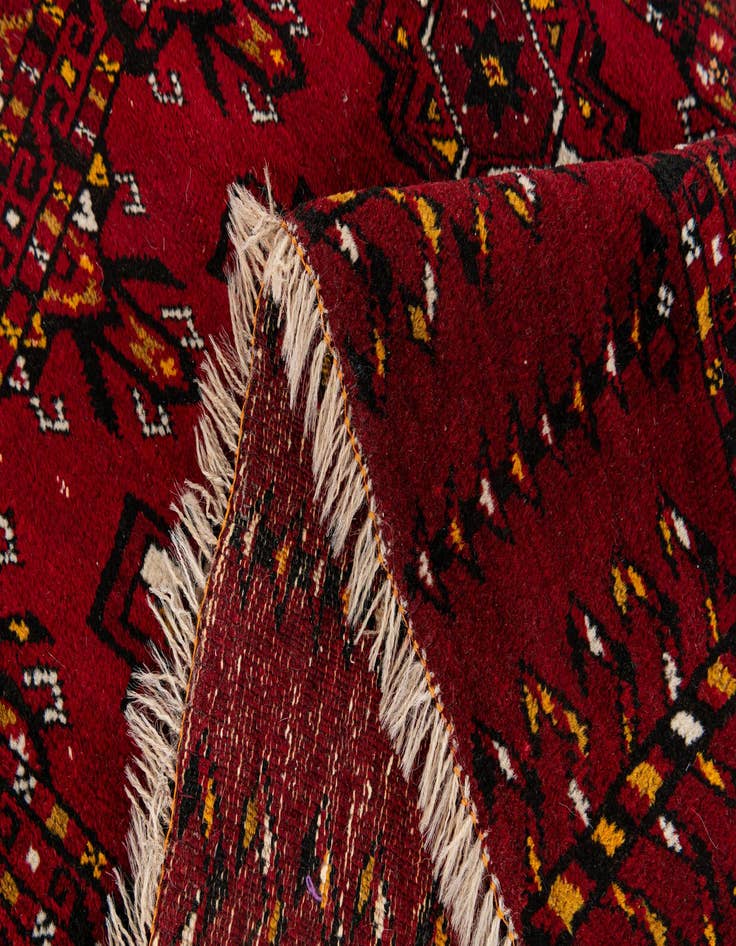 Detail image of  2' 8 x 5' 1  Hand Knotted Afghan Ersari Oriental Wool Rug