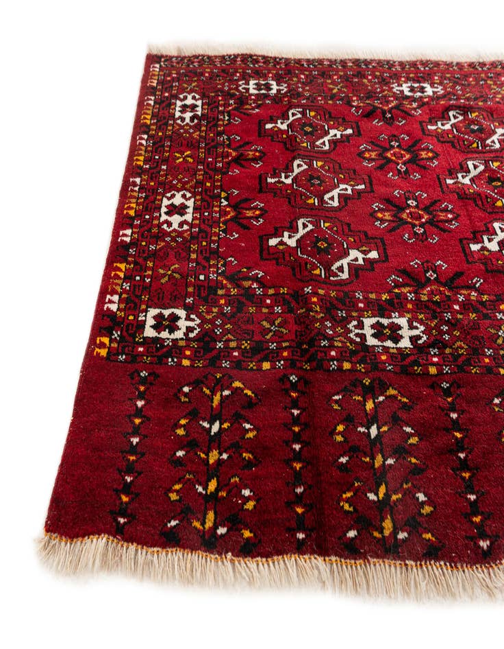 Detail image of  2' 8 x 5' 1  Hand Knotted Afghan Ersari Oriental Wool Rug