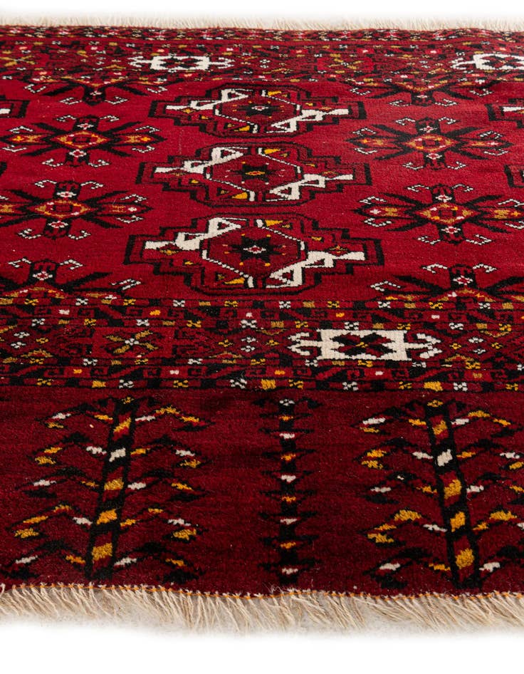 Detail image of  2' 8 x 5' 1  Hand Knotted Afghan Ersari Oriental Wool Rug
