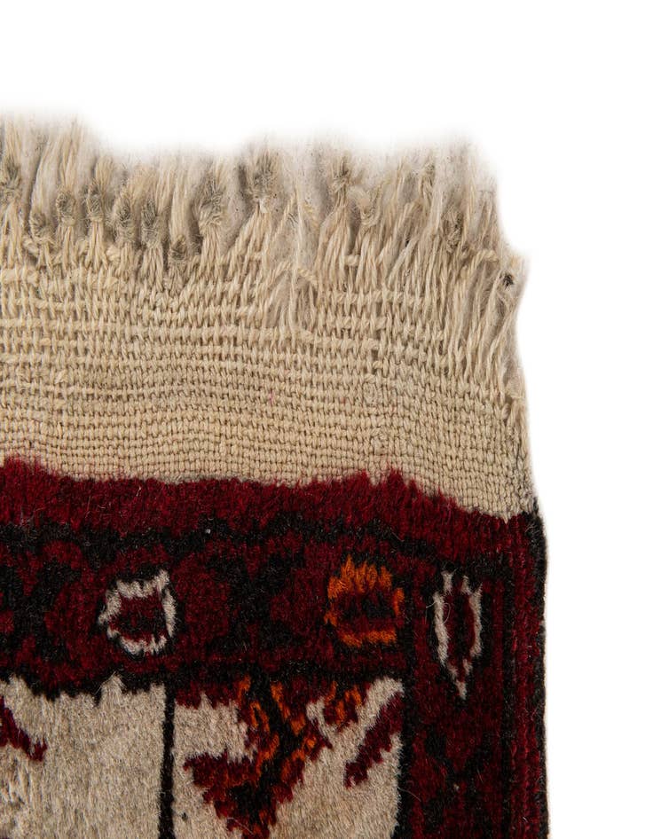 Detail image of  2' 8 x 4' 3  Hand Knotted Afghan Ersari Wool Rug