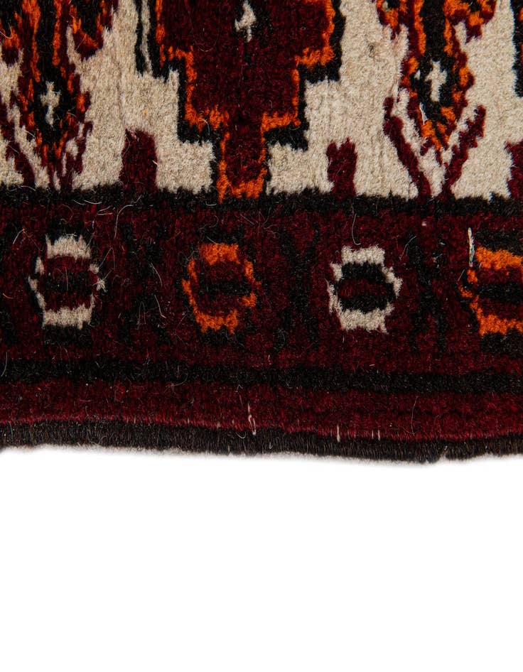 Detail image of  2' 8 x 4' 3  Hand Knotted Afghan Ersari Wool Rug
