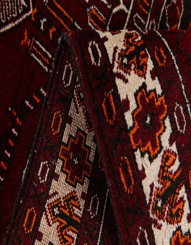 Detail image of  2' 8 x 4' 3  Hand Knotted Afghan Ersari Wool Rug